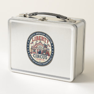 Liberty Circus Patriotischer Patriotischer Zirkus Metall Brotdose