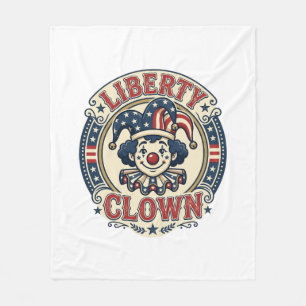 Liberty Clown Patriotischer Patriotischer Clowncor Fleecedecke