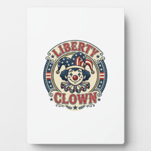 Liberty Clown Patriotischer Patriotischer Clowncor Fotoplatte