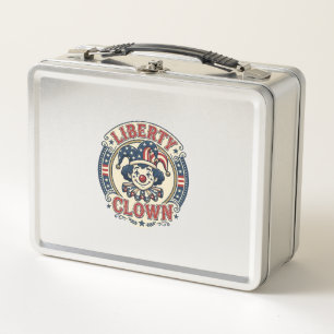 Liberty Clown Patriotischer Patriotischer Clowncor Metall Brotdose