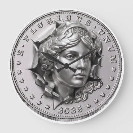 Liberty Coin Große Wanduhr