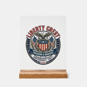 Liberty Crest Patriotique Patriotique Héraldique B