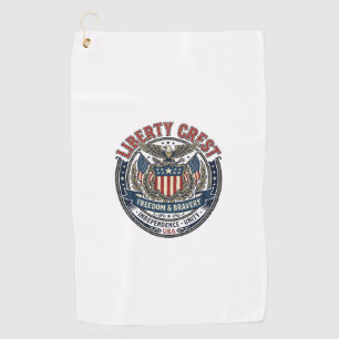 Liberty Crest Patriotisch Patriotisch Heraldik Wap Golfhandtuch