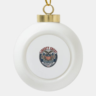 Liberty Crest Patriotisch Patriotisch Heraldik Wap Keramik Kugel-Ornament