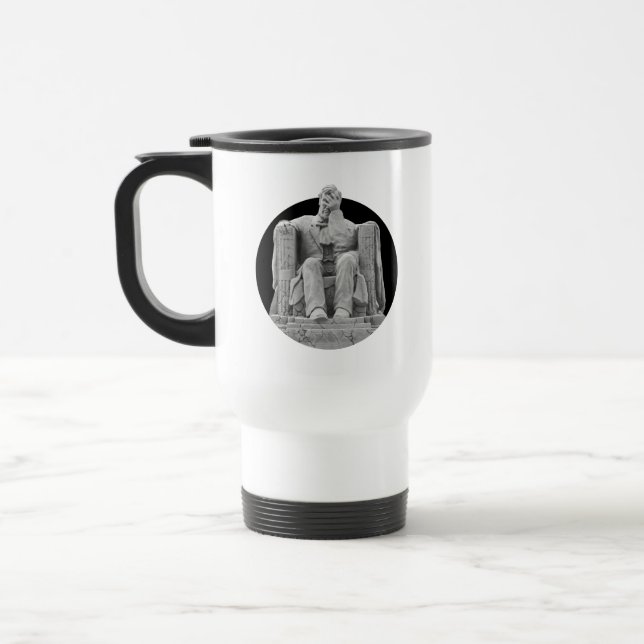 Liberty Crumbling Face palme Lincoln mug (Gauche)