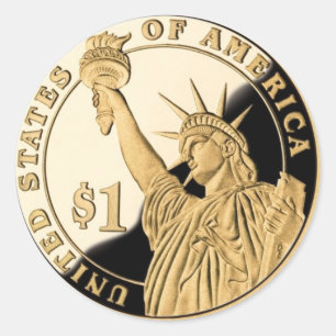 Liberty-Dollar-Münze Runder Aufkleber