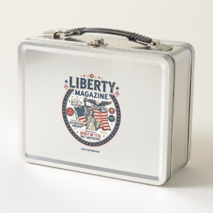 Liberty Eis am Stiel Patriotisch Patriotisch Eiscr Metall Brotdose