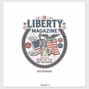 Liberty Eis Am Stiel Patriotisch Patriotisches Eis Aufkleber