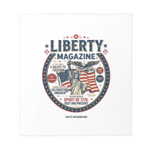 Liberty Eis am Stiel Patriotisch Patriotisches Eis Notizblock