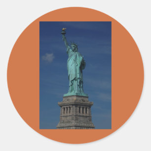 Liberty Enlightening the World - Statue of Liberty Runder Aufkleber