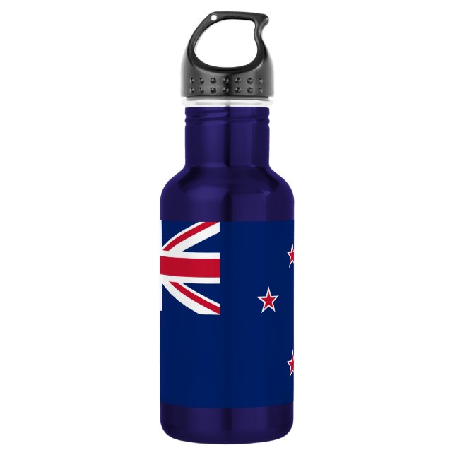 Liberty Flasche mit der Flagge Neuseelands Edelstahlflasche (Vorderseite)