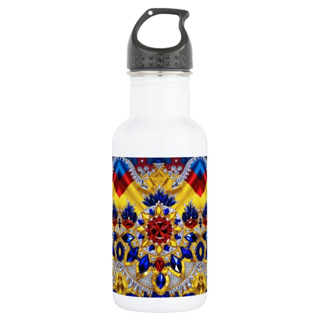 Liberty Flasche Rumänische Farben Edelstahlflasche (Vorderseite)
