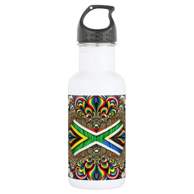 Liberty Flasche Südafrikanische Farben Edelstahlflasche (Vorderseite)