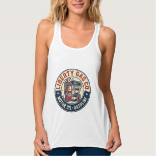 Liberty Gas Co Patriotisches Patriotisches Tankste Tank Top