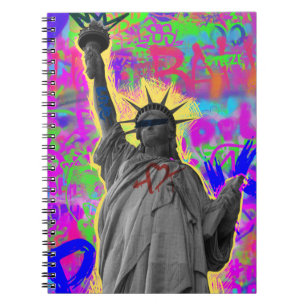 Liberty Glitch Street Art Notizbuch Notizblock
