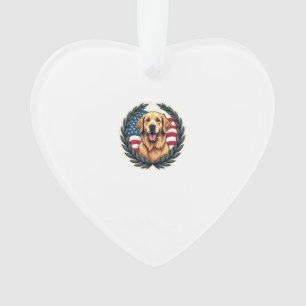 Liberty Golden Retriever Vintage Patriotisches T-S Ornament