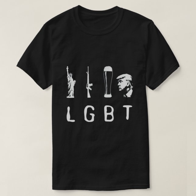 Liberty Guns Beer Trump T-Shirt (Design vorne)