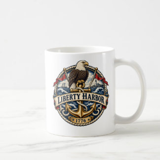 Liberty Harbor Adler Anker Zweiseiten-Kaffeetasse Kaffeetasse