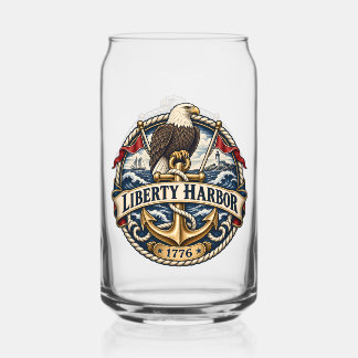 Liberty Harbor Eagle Anker Zwei-Seiten-Dose Dosenglas