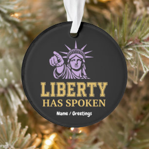 Liberty Hat Gesprochen Retro-Statue der Freiheit z Ornament