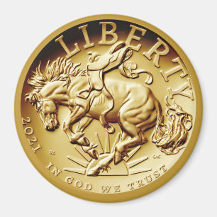 Liberty Horse Münze  Magnet
