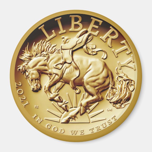 Liberty Horse Münze  Magnet (Vorne)
