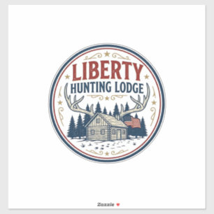 Liberty Jagd Lodge Patriotisch Patriotisch Jagd  Aufkleber