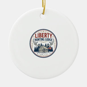 Liberty Jagd Lodge Patriotisch Patriotisch Jagd  Keramik Ornament