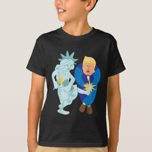 Liberty Kicks Trump 2020 Wahl Anti Donald Demo T-Shirt