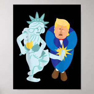 Liberty Kicks Trump 2020 Wahl Anti Donald Poster