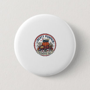 Liberty-Kürbis Patriotisch Patriotischer Kürbis He Button