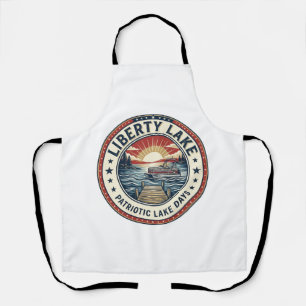 Liberty Lake Patriotischer Patrioter See Leben Vin Schürze