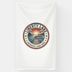 Liberty Lake Patriotischer Patriotischer Lake Life Banner