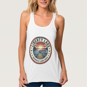 Liberty Lake Patriotischer Patriotischer Lake Life Tank Top