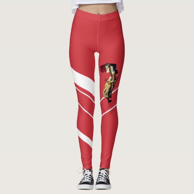 Liberty Leading the People Delacroix revolutionary Leggings (Vorderseite)