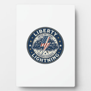 Liberty Lightning Patriotisch Patriotischer Sturm  Fotoplatte