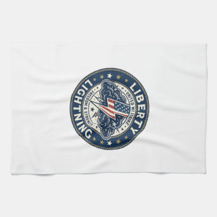 Liberty Lightning Patriotisch Patriotischer Sturm Geschirrtuch