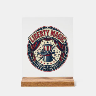Liberty Magic Patriotisches Patriotisches Magie-Sh Acrylschild