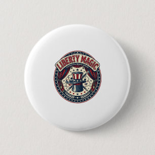 Liberty Magic Patriotisches Patriotisches Magie-Sh Button
