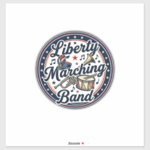 Liberty Marching Band Patriotischer Patriotischer  Aufkleber
