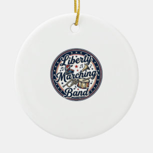 Liberty Marching Band Patriotischer Patriotischer Keramik Ornament