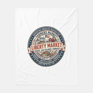 Liberty Market Patriotischer Patriotischer Bauernm Fleecedecke
