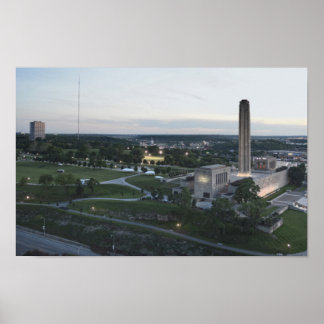 Liberty Memorial und BMA-Gebäude, Kansas City, Mo Poster