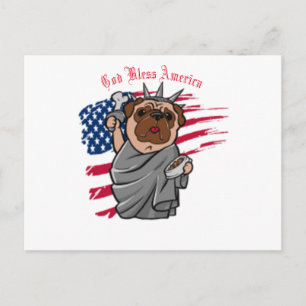 Liberty Mops Postkarte