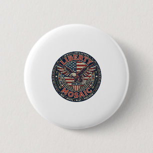 Liberty Mosaik Patriotisch Patriotisches Mosaik Vi Button