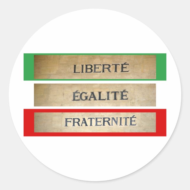 Liberty Motto — Runder Aufkleber (Vorderseite)