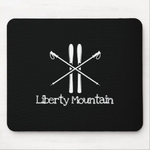 Liberty Mountain Rustic Skifahren Ski Skier Bergab Mousepad