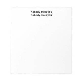 Liberty Notepad - Niemand besitzt dich! Notizblock