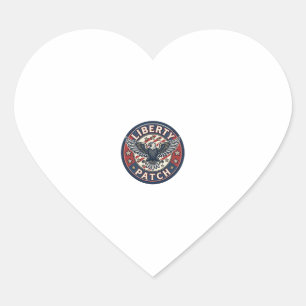 Liberty Patch Patriotischer Stickerei-Patch Herz-Aufkleber