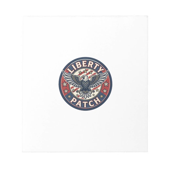 Liberty Patch Patriotischer Stickerei-Patch Notizblock (Vorderseite)